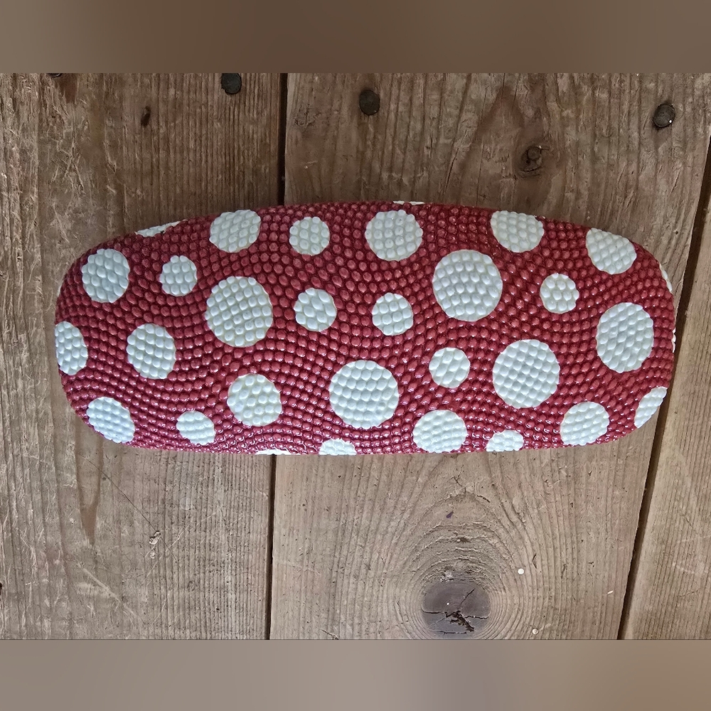New Red Polka Dot Hard Shell Case For Eye Glasses
